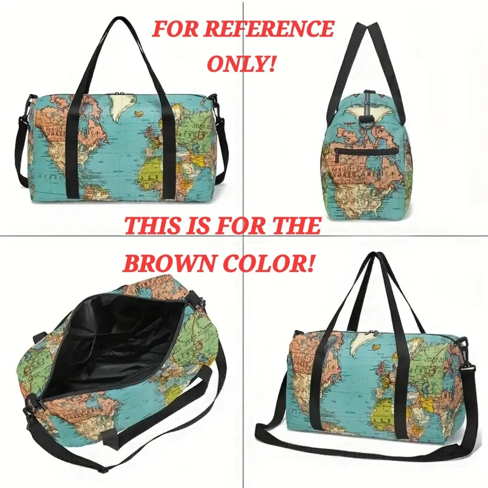 World Map Durable Duffle Bag Polyester Unisex